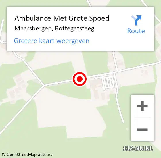 Locatie op kaart van de 112 melding: Ambulance Met Grote Spoed Naar Maarsbergen, Rottegatsteeg op 16 september 2017 00:47