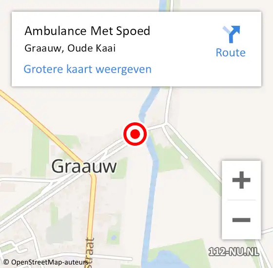 Locatie op kaart van de 112 melding: Ambulance Met Spoed Naar Graauw, Oude Kaai op 16 september 2017 06:50