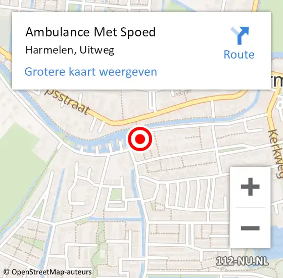 Locatie op kaart van de 112 melding: Ambulance Met Spoed Naar Harmelen, Uitweg op 16 september 2017 17:17