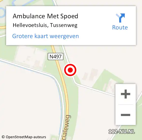 Locatie op kaart van de 112 melding: Ambulance Met Spoed Naar Hellevoetsluis, Tussenweg op 16 september 2017 20:01