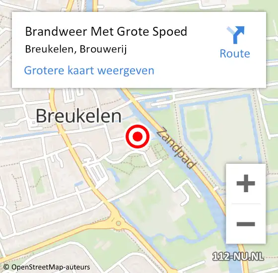 Locatie op kaart van de 112 melding: Brandweer Met Grote Spoed Naar Breukelen, Brouwerij op 16 september 2017 20:14