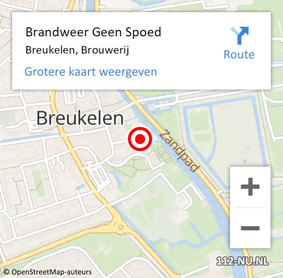 Locatie op kaart van de 112 melding: Brandweer Geen Spoed Naar Breukelen, Brouwerij op 16 september 2017 20:19