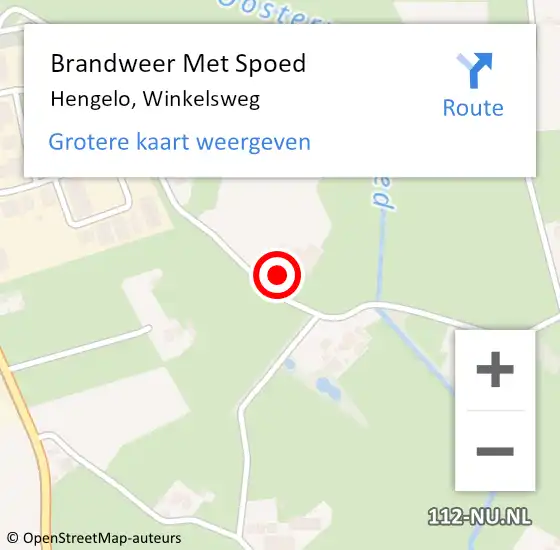 Locatie op kaart van de 112 melding: Brandweer Met Spoed Naar Hengelo, Winkelsweg op 16 september 2017 21:55