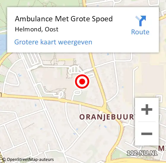 Locatie op kaart van de 112 melding: Ambulance Met Grote Spoed Naar Helmond, Wesselmanlaan op 17 september 2017 08:03