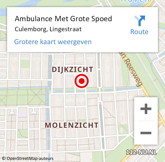 Locatie op kaart van de 112 melding: Ambulance Met Grote Spoed Naar Culemborg, Lingestraat op 1 februari 2014 21:18