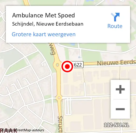 Locatie op kaart van de 112 melding: Ambulance Met Spoed Naar Schijndel, Nieuwe Eerdsebaan op 17 september 2017 11:09