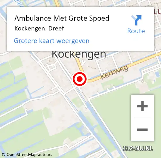 Locatie op kaart van de 112 melding: Ambulance Met Grote Spoed Naar Kockengen, Dreef op 17 september 2017 11:18