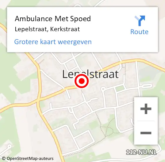 Locatie op kaart van de 112 melding: Ambulance Met Spoed Naar Lepelstraat, Kerkstraat op 17 september 2017 14:20