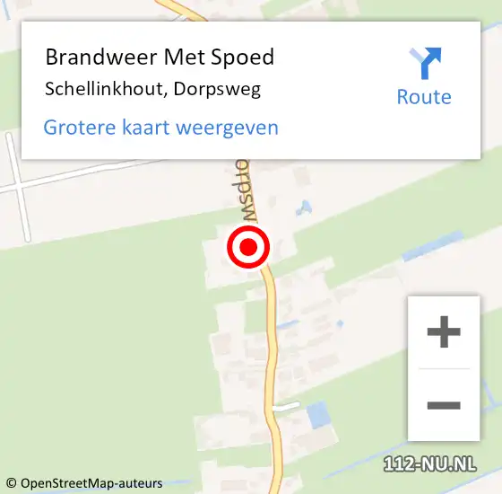 Locatie op kaart van de 112 melding: Brandweer Met Spoed Naar Schellinkhout, Dorpsweg op 19 september 2017 09:23