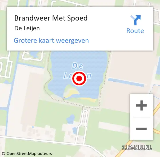 Locatie op kaart van de 112 melding: Brandweer Met Spoed Naar De Leijen op 19 september 2017 17:01