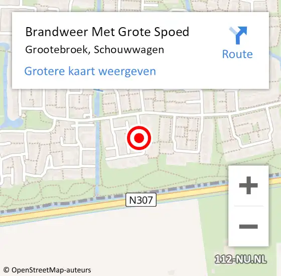 Locatie op kaart van de 112 melding: Brandweer Met Grote Spoed Naar Grootebroek, Schouwwagen op 20 september 2017 03:25