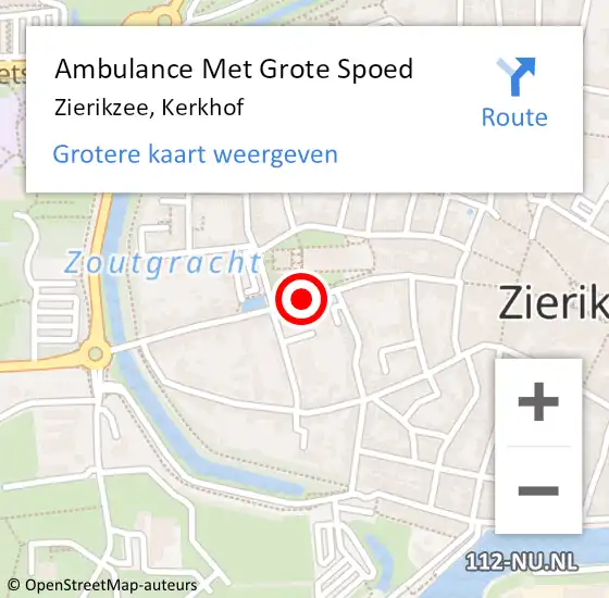 Locatie op kaart van de 112 melding: Ambulance Met Grote Spoed Naar Zierikzee, Kerkhof op 20 september 2017 07:48