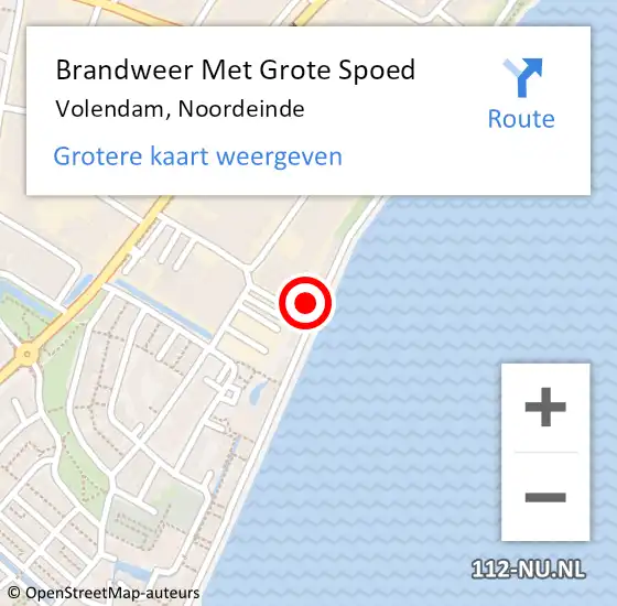 Locatie op kaart van de 112 melding: Brandweer Met Grote Spoed Naar Volendam, Noordeinde op 20 september 2017 08:42