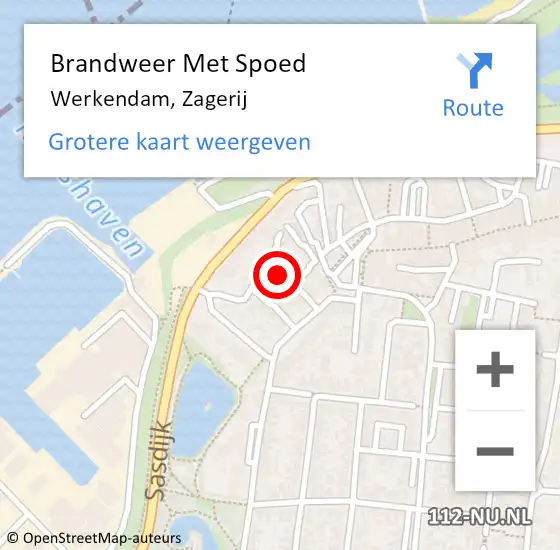 Locatie op kaart van de 112 melding: Brandweer Met Spoed Naar Werkendam, Zagerij op 20 september 2017 09:30