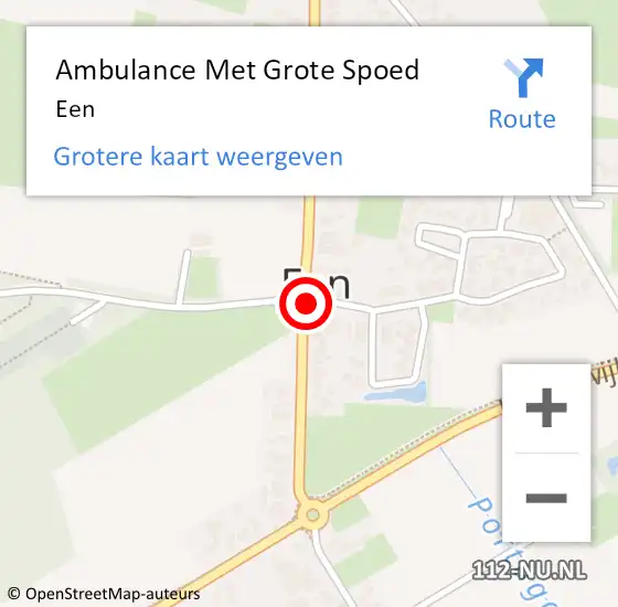 Locatie op kaart van de 112 melding: Ambulance Met Grote Spoed Naar Een op 20 september 2017 21:29