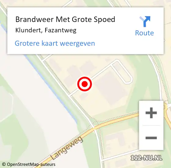 Locatie op kaart van de 112 melding: Brandweer Met Grote Spoed Naar Klundert, Fazantweg op 20 september 2017 21:35