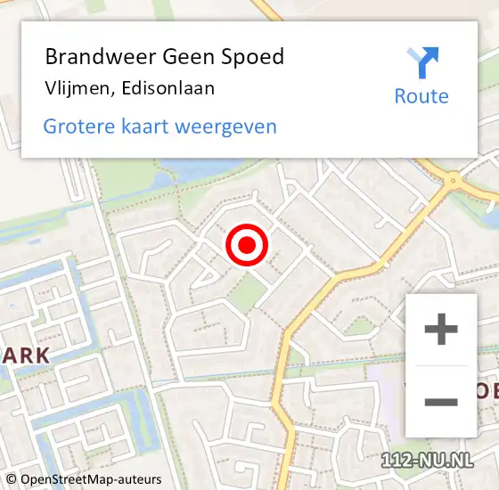 Locatie op kaart van de 112 melding: Brandweer Geen Spoed Naar Vlijmen, Edisonlaan op 20 september 2017 23:34