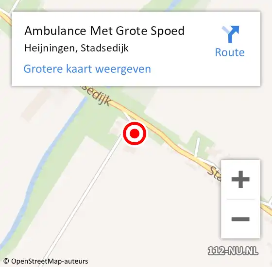 Locatie op kaart van de 112 melding: Ambulance Met Grote Spoed Naar Heijningen, Stadsedijk op 21 september 2017 07:28