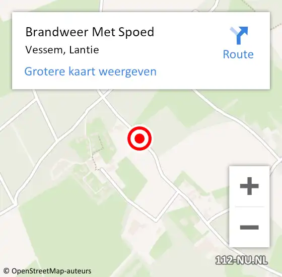 Locatie op kaart van de 112 melding: Brandweer Met Spoed Naar Vessem, Lantie op 21 september 2017 08:45