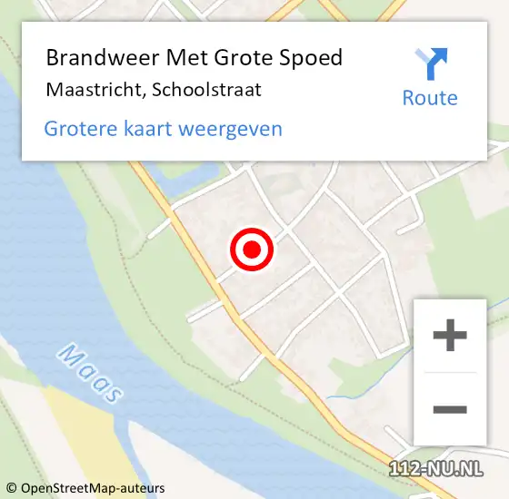 Locatie op kaart van de 112 melding: Brandweer Met Grote Spoed Naar Maastricht, Schoolstraat op 21 september 2017 11:29