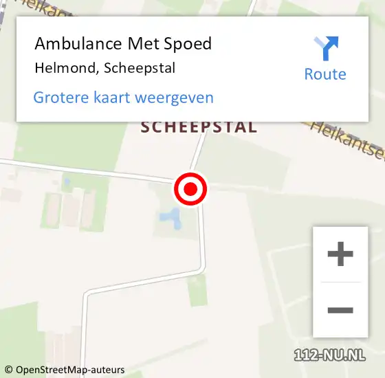 Locatie op kaart van de 112 melding: Ambulance Met Spoed Naar Helmond, Scheepstal op 21 september 2017 12:24