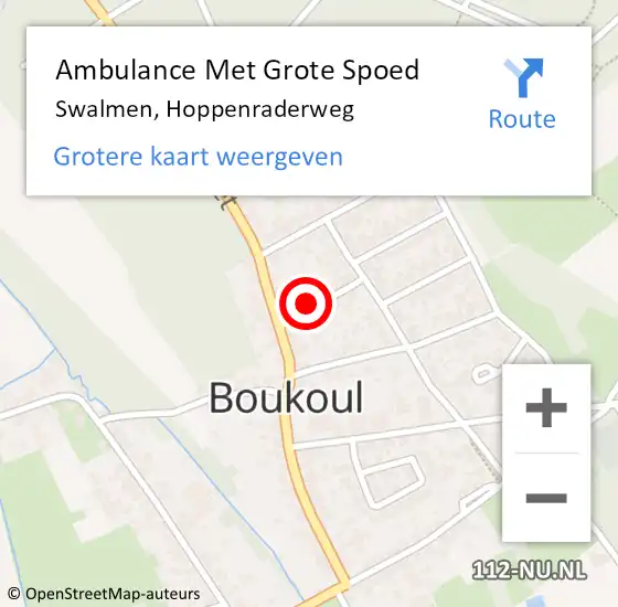 Locatie op kaart van de 112 melding: Ambulance Met Grote Spoed Naar Swalmen, Hoppenraderweg op 21 september 2017 16:49