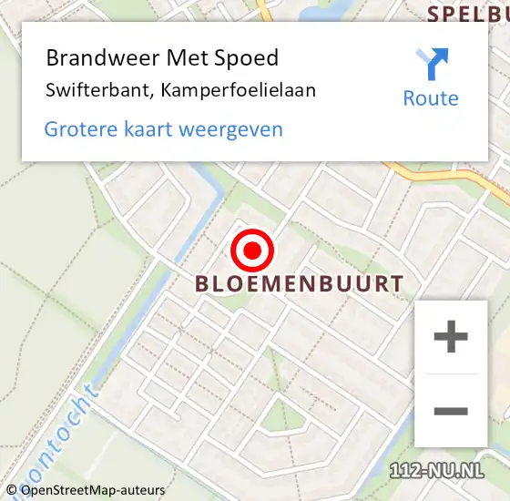 Locatie op kaart van de 112 melding: Brandweer Met Spoed Naar Swifterbant, Kamperfoelielaan op 23 september 2017 20:15