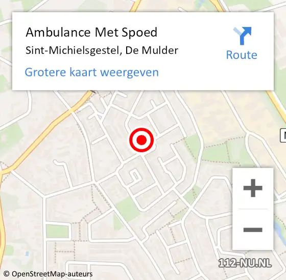 Locatie op kaart van de 112 melding: Ambulance Met Spoed Naar Sint-Michielsgestel, De Mulder op 24 september 2017 03:17