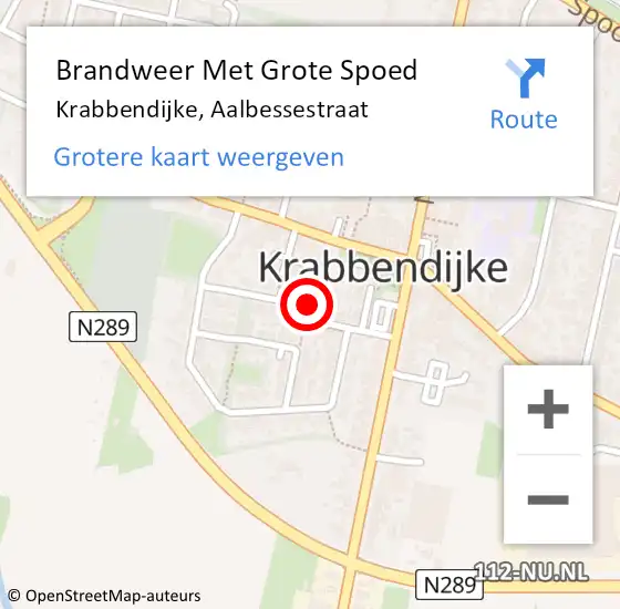 Locatie op kaart van de 112 melding: Brandweer Met Grote Spoed Naar Krabbendijke, Aalbessestraat op 27 september 2017 00:22