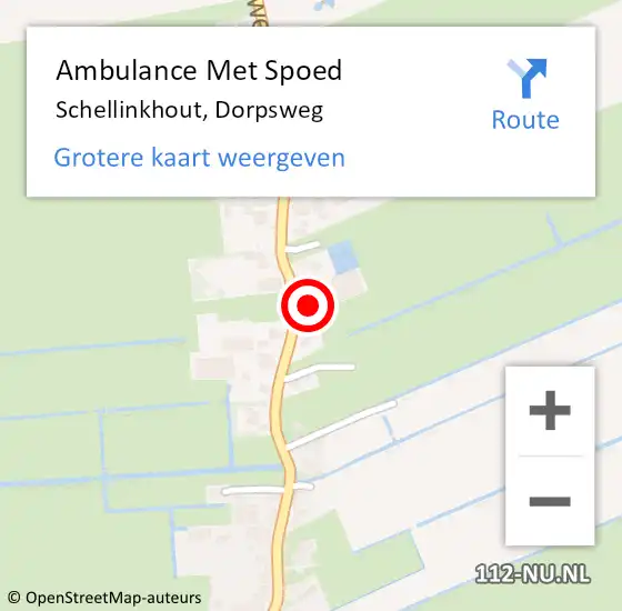 Locatie op kaart van de 112 melding: Ambulance Met Spoed Naar Schellinkhout, Dorpsweg op 27 september 2017 07:46