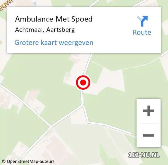 Locatie op kaart van de 112 melding: Ambulance Met Spoed Naar Achtmaal, Aartsberg op 27 september 2017 22:47