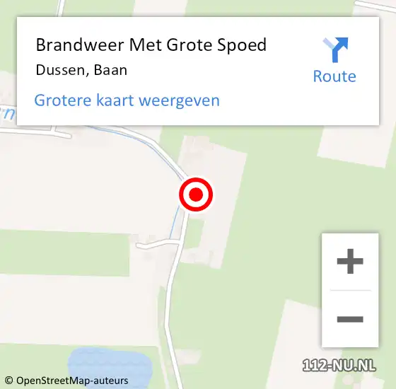 Locatie op kaart van de 112 melding: Brandweer Met Grote Spoed Naar Dussen, Baan op 28 september 2017 11:46