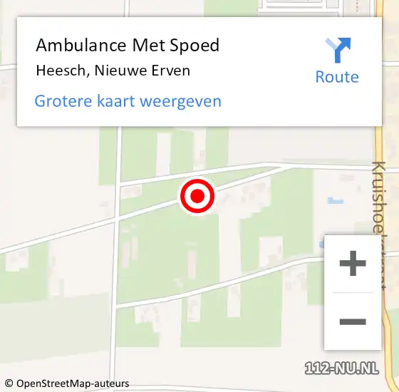 Locatie op kaart van de 112 melding: Ambulance Met Spoed Naar Heesch, Nieuwe Erven op 28 september 2017 14:45