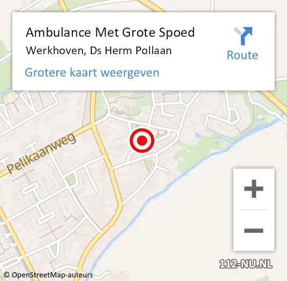 Locatie op kaart van de 112 melding: Ambulance Met Grote Spoed Naar Werkhoven, Ds Herm Pollaan op 29 september 2017 07:11