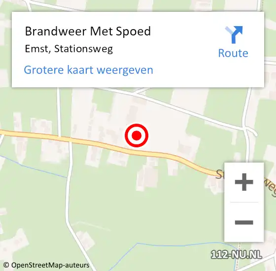 Locatie op kaart van de 112 melding: Brandweer Met Spoed Naar Emst, Stationsweg op 29 september 2017 10:51