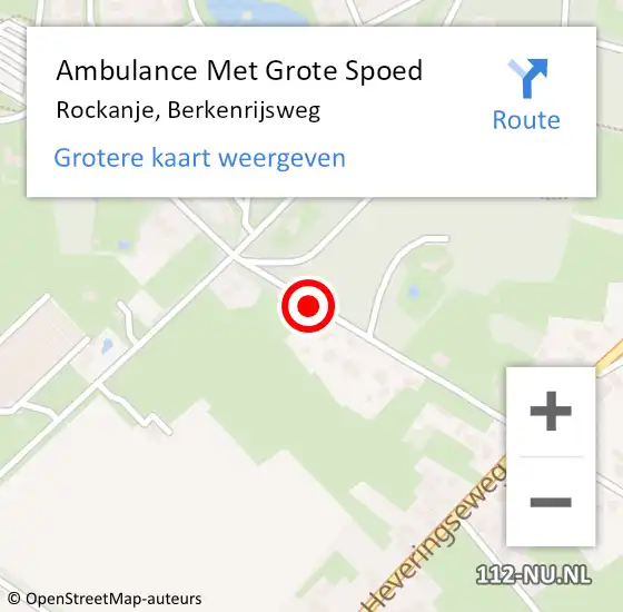 Locatie op kaart van de 112 melding: Ambulance Met Grote Spoed Naar Rockanje, Berkenrijsweg op 29 september 2017 17:26