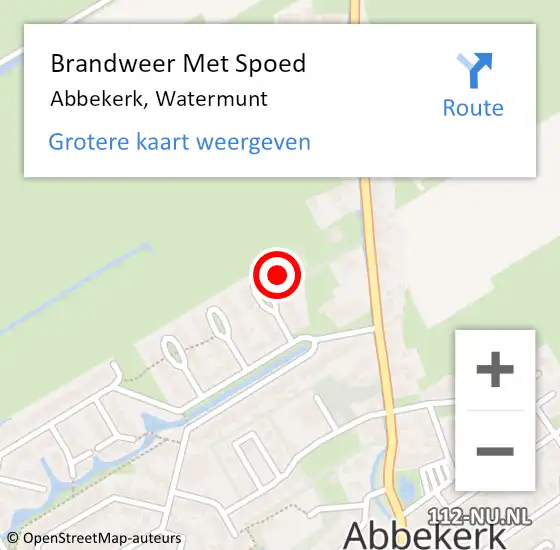 Locatie op kaart van de 112 melding: Brandweer Met Spoed Naar Abbekerk, Watermunt op 30 september 2017 02:40