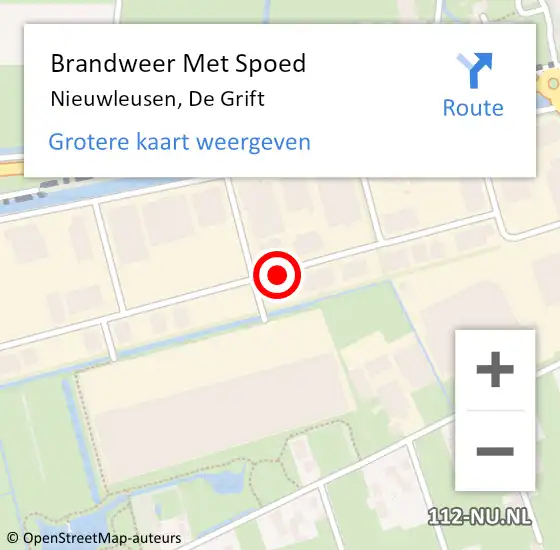 Locatie op kaart van de 112 melding: Brandweer Met Spoed Naar Nieuwleusen, De Grift op 30 september 2017 05:46