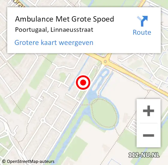 Locatie op kaart van de 112 melding: Ambulance Met Grote Spoed Naar Poortugaal, Linnaeusstraat op 30 september 2017 14:12