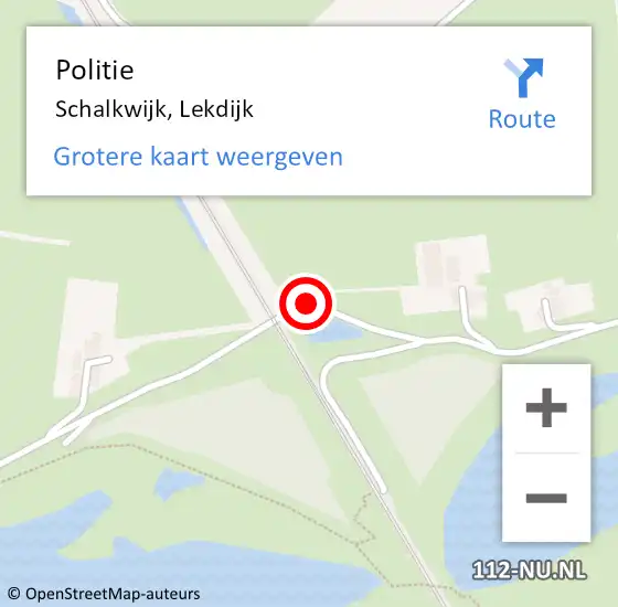 Locatie op kaart van de 112 melding: Politie Schalkwijk, Lekdijk op 30 september 2017 15:56