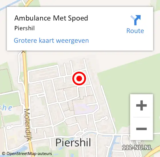 Locatie op kaart van de 112 melding: Ambulance Met Spoed Naar Piershil, Johan Frisopad op 30 september 2017 17:14