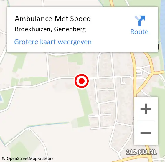 Locatie op kaart van de 112 melding: Ambulance Met Spoed Naar Broekhuizen, Genenberg op 3 februari 2014 00:32