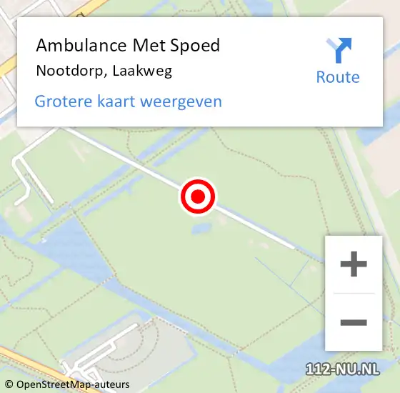 Locatie op kaart van de 112 melding: Ambulance Met Spoed Naar Nootdorp, Laakweg op 1 oktober 2017 11:30