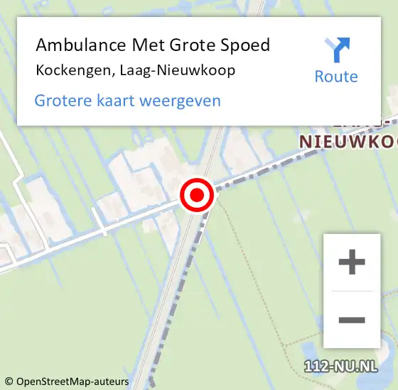 Locatie op kaart van de 112 melding: Ambulance Met Grote Spoed Naar Kockengen, Laag-Nieuwkoop op 1 oktober 2017 11:34