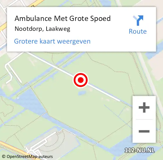 Locatie op kaart van de 112 melding: Ambulance Met Grote Spoed Naar Nootdorp, Laakweg op 1 oktober 2017 11:39