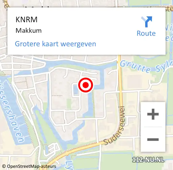 Locatie op kaart van de 112 melding: KNRM Makkum op 1 oktober 2017 19:32