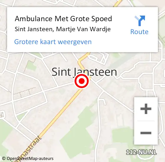 Locatie op kaart van de 112 melding: Ambulance Met Grote Spoed Naar Sint Jansteen, Martje Van Wardje op 2 oktober 2017 10:06