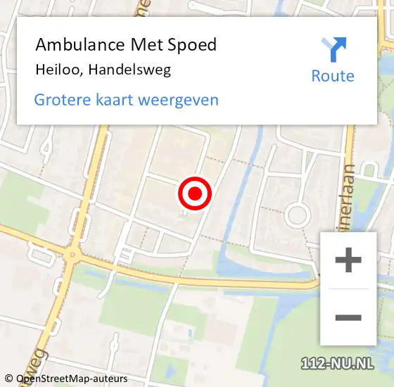 Locatie op kaart van de 112 melding: Ambulance Met Spoed Naar Heiloo, Handelsweg op 2 oktober 2017 14:24
