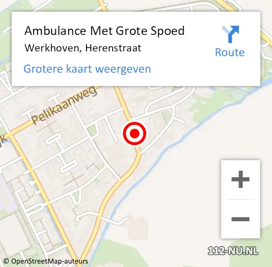 Locatie op kaart van de 112 melding: Ambulance Met Grote Spoed Naar Werkhoven, Herenstraat op 2 oktober 2017 17:32