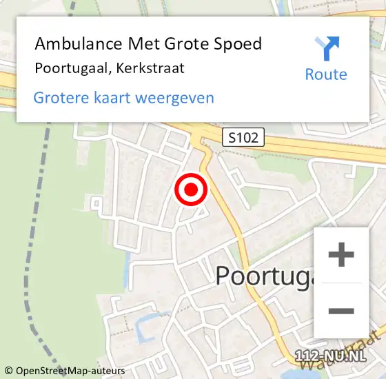 Locatie op kaart van de 112 melding: Ambulance Met Grote Spoed Naar Poortugaal, Kerkstraat op 3 oktober 2017 08:57